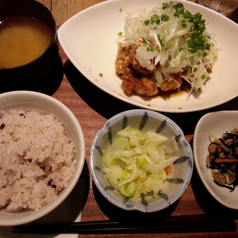 唐揚げ定食 ゆずおろしポン酢(MATOI-YA 表参道店)