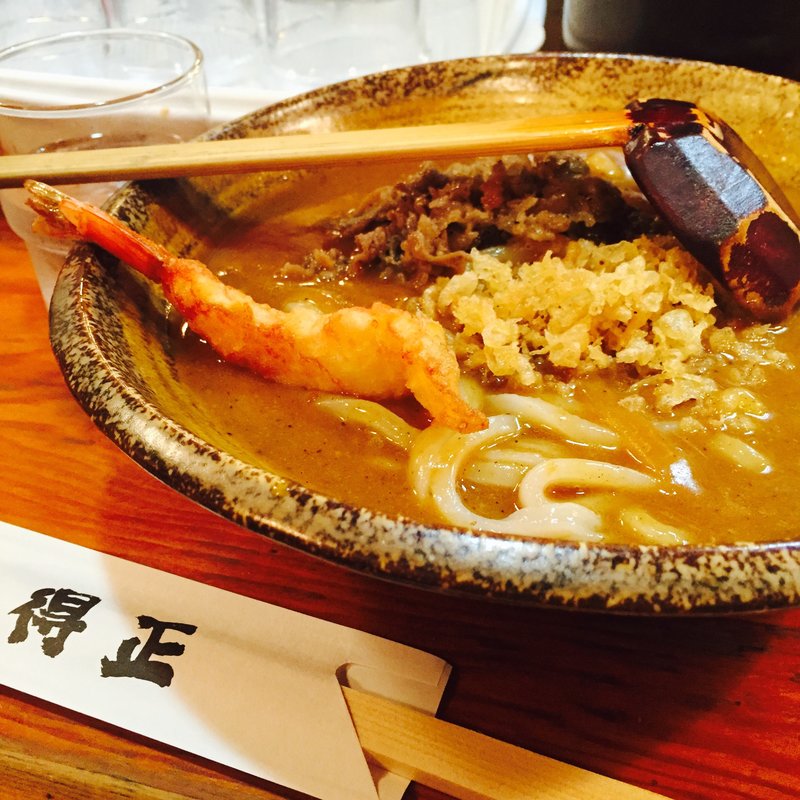 エビ天カレーうどん(カレーうどん得正 元町店 )