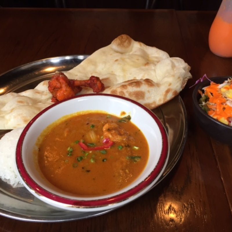 鶏肉とおくらカレーセット(プージャ)