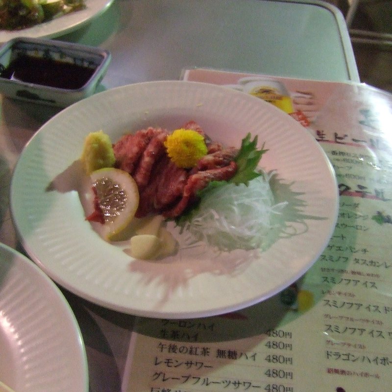 馬刺し(東京さぬき倶楽部 ビア庭園)