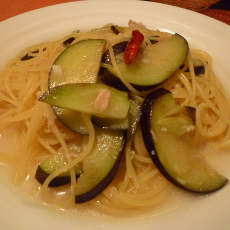 PranzoA　ナスのペペロンチーノ(トラットリア カーサ カルマ)