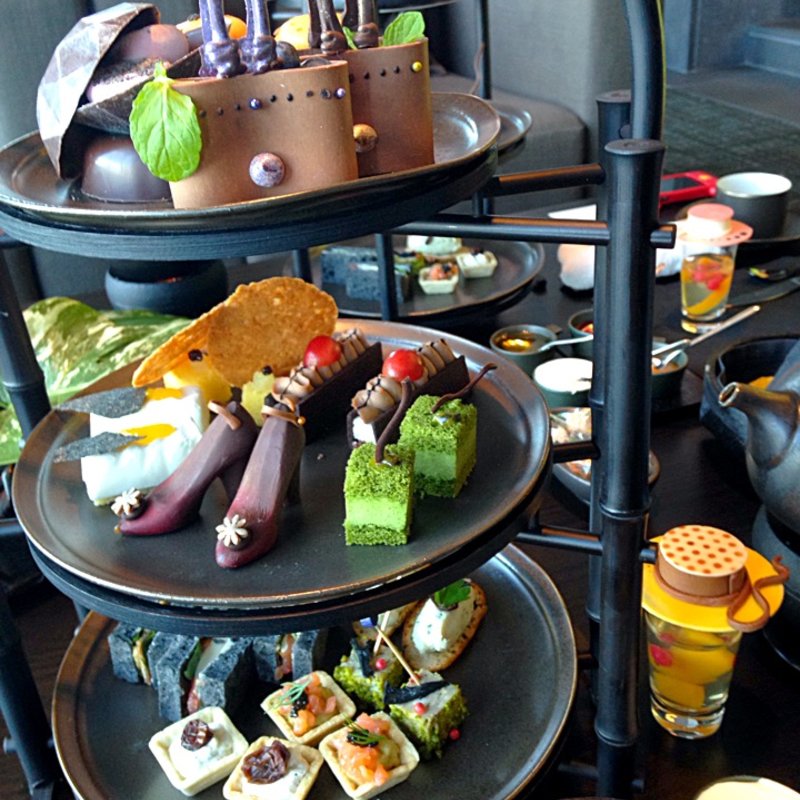 ブラックアフタヌーンティーセット(ザ·カフェ バイ アマン)