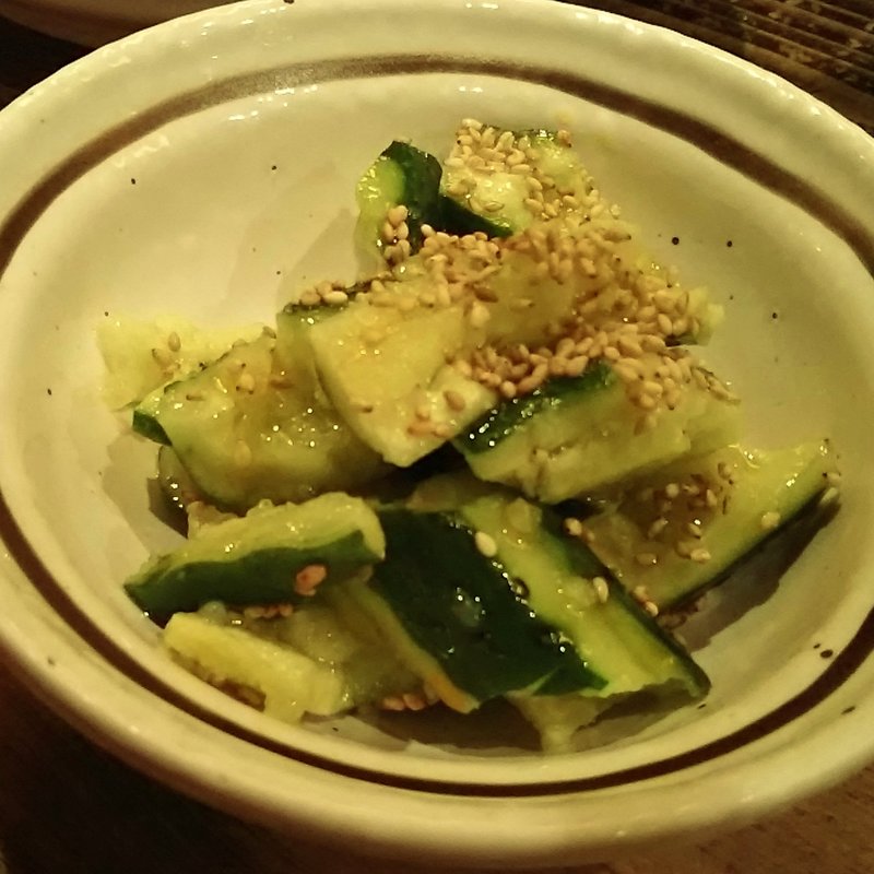 胡麻塩きゅうり(手羽唐一歩。浜町店)