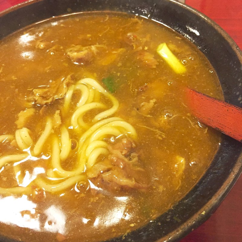 すじカレーうどん(お食事処 やまびこ （おしょくじどころ やまびこ）)