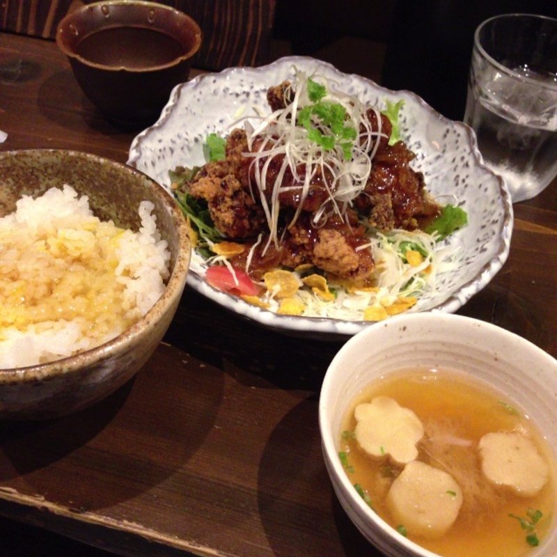 鶏ねぎソース定食(鶏っく)