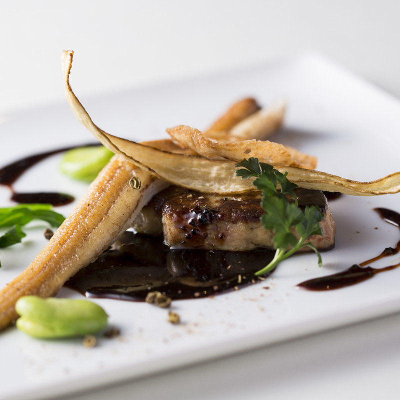 和牛のグリル　煮穴子と共に(ラ・ロシェル)