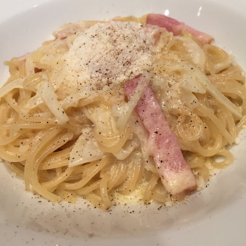 カルボナーラ(温泉卵添え)(shuhari dolce 京都 藤井大丸店)