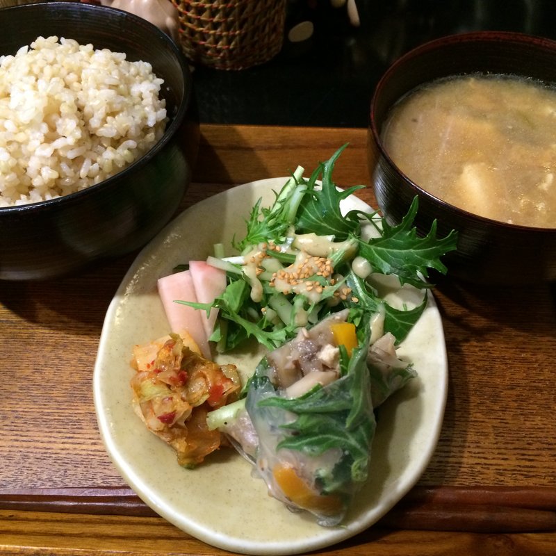 みそ汁玄米定食(やさい食堂 堀江座)