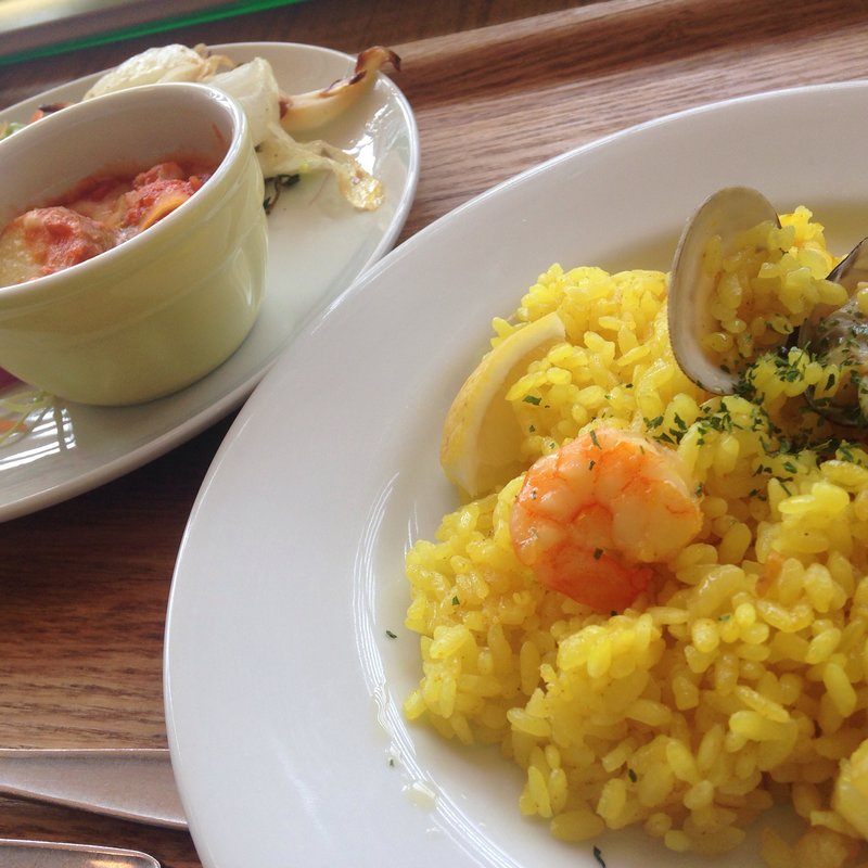 魚介のパエリアセット(下鴨デリ )