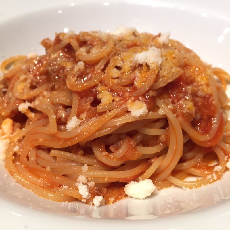 たっぷりパルミジャーノチーズのボロネーゼソース パスタ(shuhari dolce 京都 藤井大丸店)
