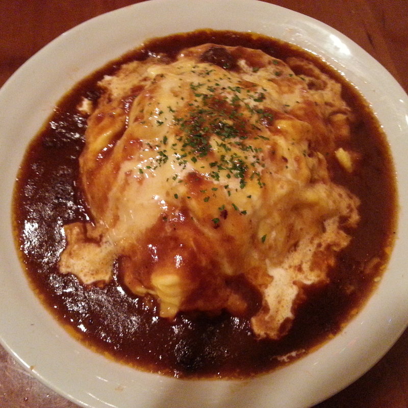 デミソースオムライスセット(にんたま屋台)