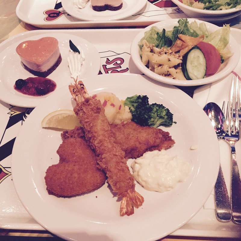 シーフードフライ、タルタルソース(S.S.コロンビア・ダイニングルーム)