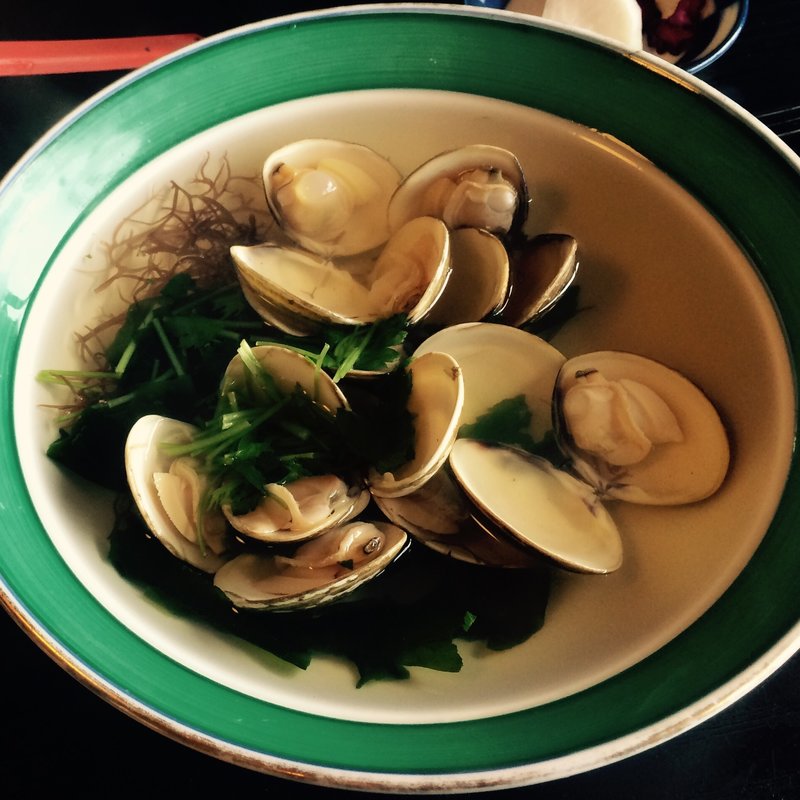 はまぐりの酒蒸し(江之島亭)