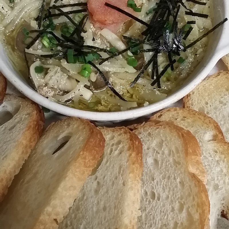 明太子とじゃがいものアヒージョ(京ダイニング上七軒)