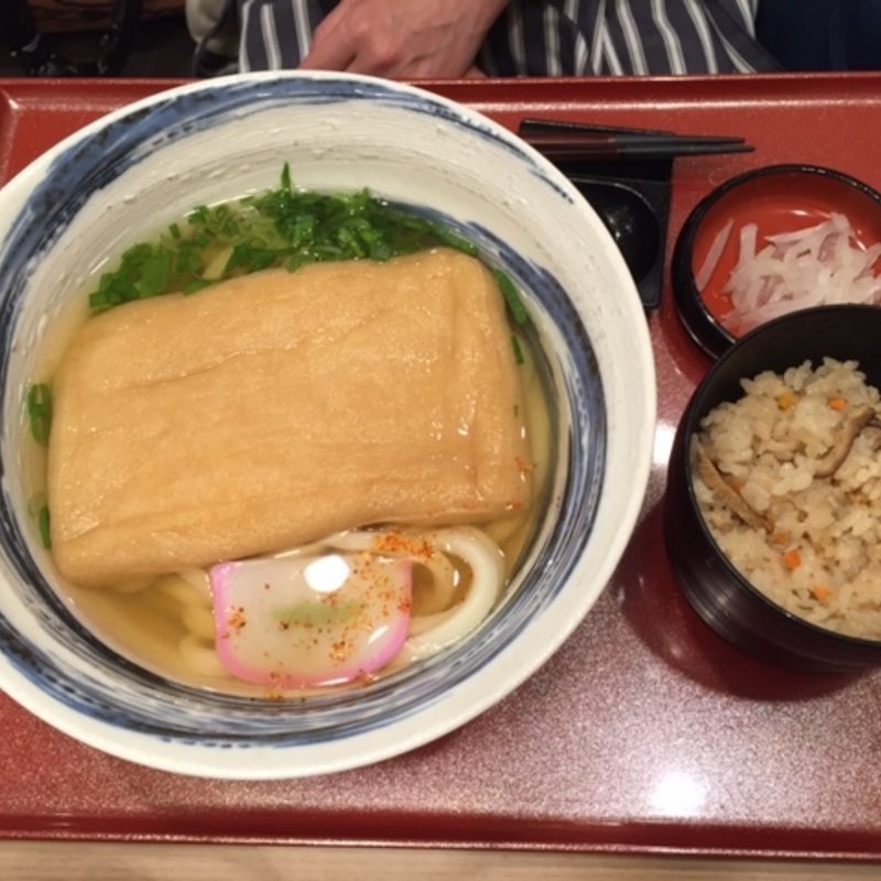 きつねうどん定食(冨士屋 天王寺MIOプラザ館店)