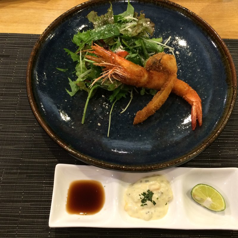 海老と松茸のフライ(キッチンしまだ)