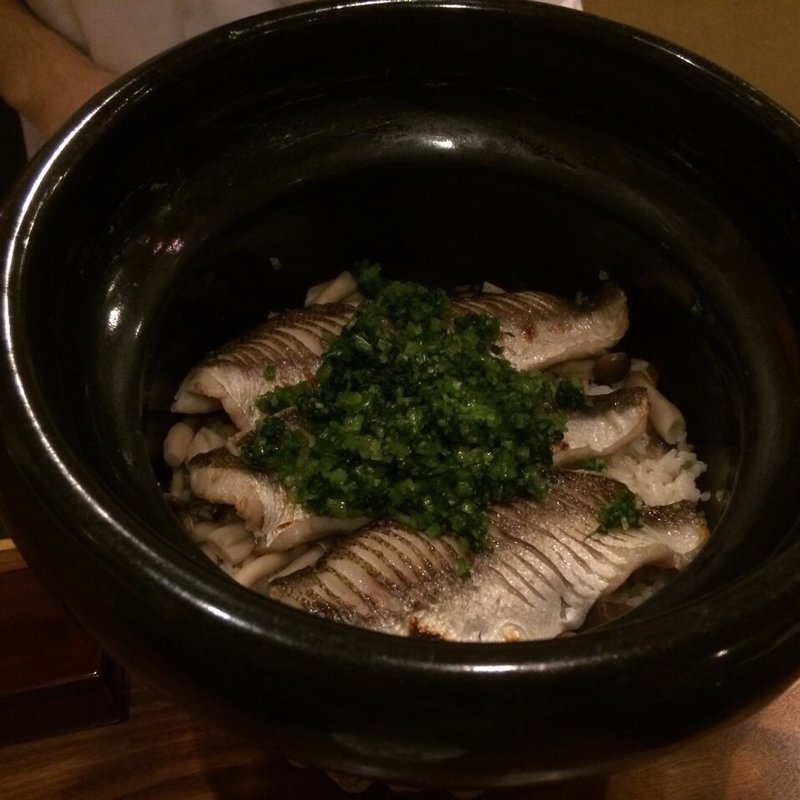 かますと本しめじのご飯(老松喜多川)