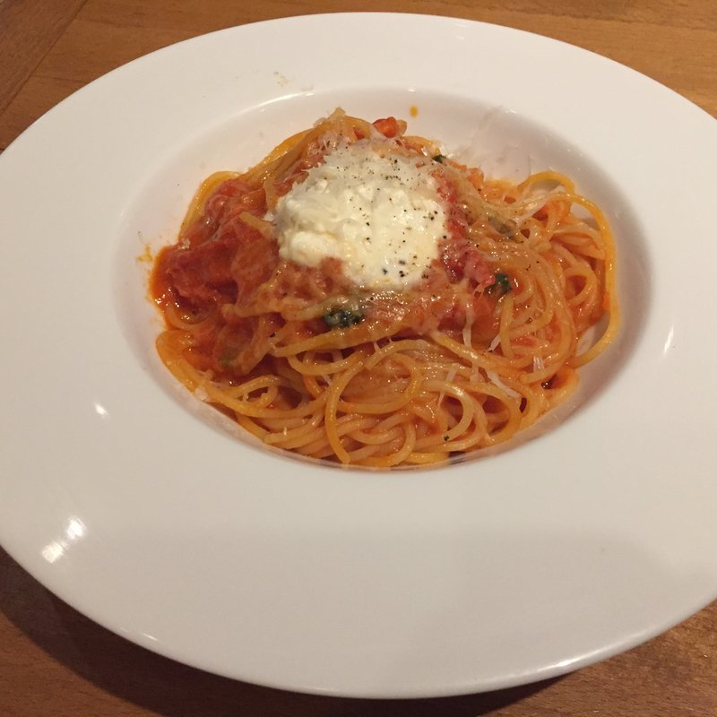 生トマトとバジリコ、リコッタチーズのポモドーロ スパゲティーニ(ピッツェリア ドォーロ ローマ 台場店)