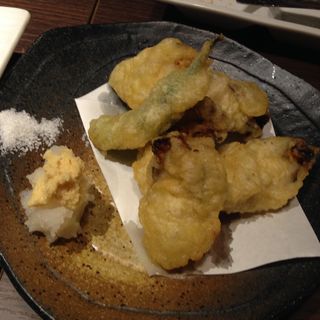 カキの天ぷら(北海道まるごとダイニング　うまいっしょ)