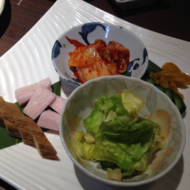 漬物盛り合わせ(北海道まるごとダイニング　うまいっしょ)