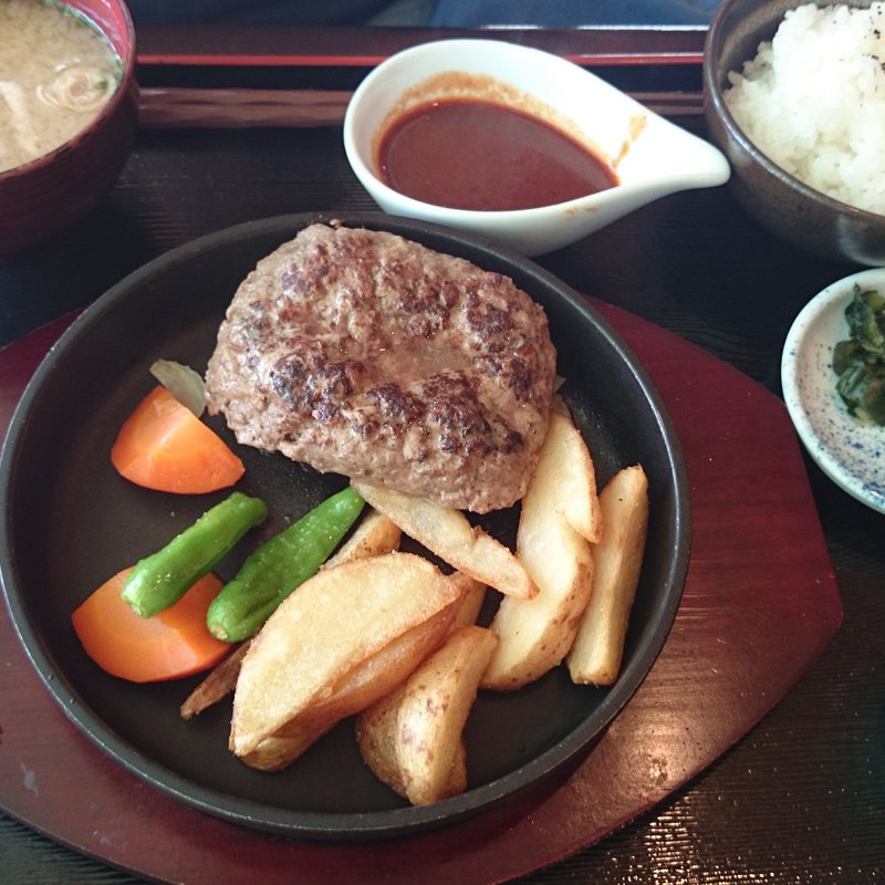 和牛ハンバーグセット(和牛レストラン　やぶ牧場)