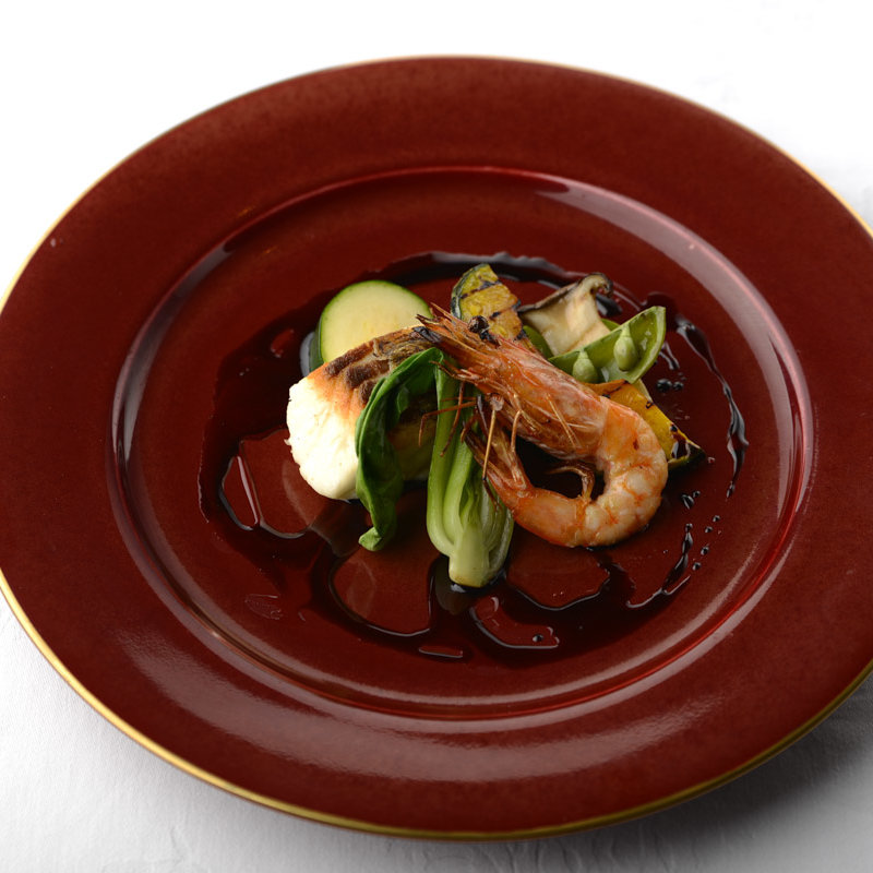 さわらと海老のグリル(アンジェパティオレストラン)