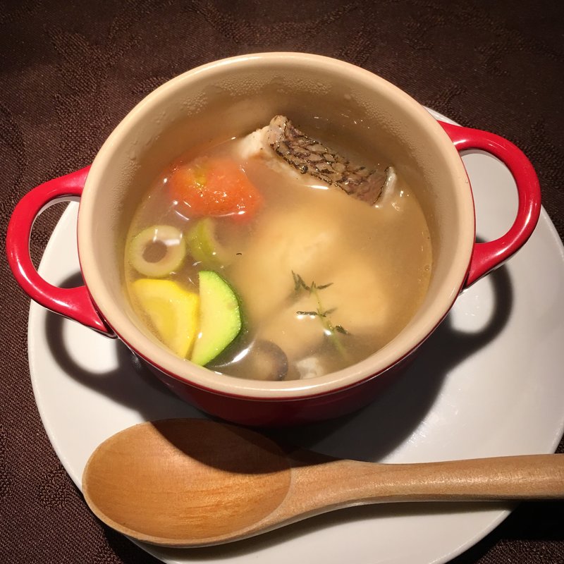 鯛のアクアパッツァ(道頓堀てっぱんステーキ豊島家)