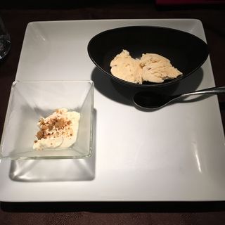 キャラメルアイスと豆乳のパンナコッタ(道頓堀てっぱんステーキ豊島家)