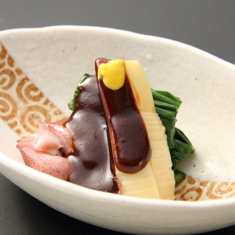 ホタルイカと筍の味噌和え(八雲 )