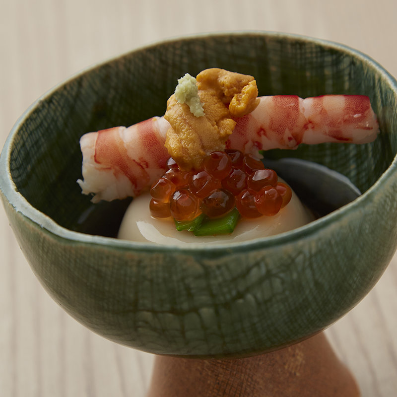 海老雲丹イクラの和え物(北新地君しま)