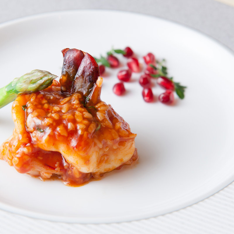 タラのポワレ　甘辛ソース(中国飯店 潮夢来)