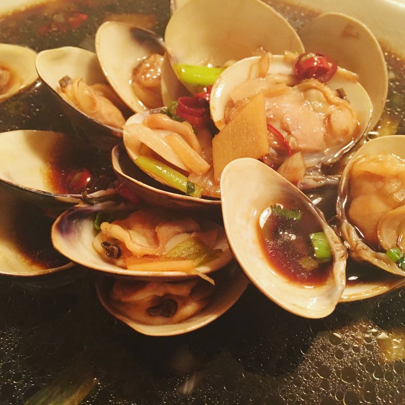 蛤の甘辛炒め(上海小吃)