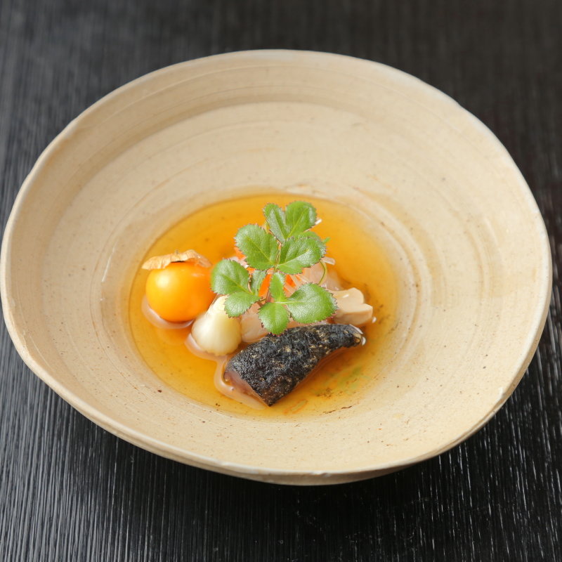 キンカンと秋刀魚のお浸し(鹿部戸)