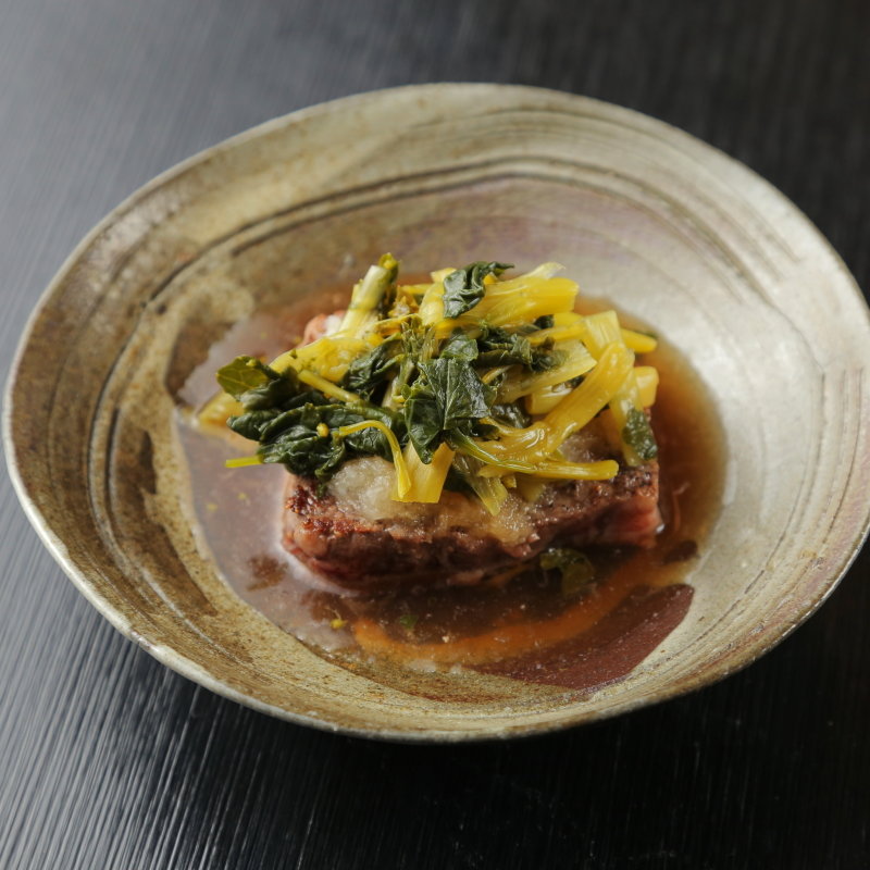 豚肉の煮付け　高菜(鹿部戸)