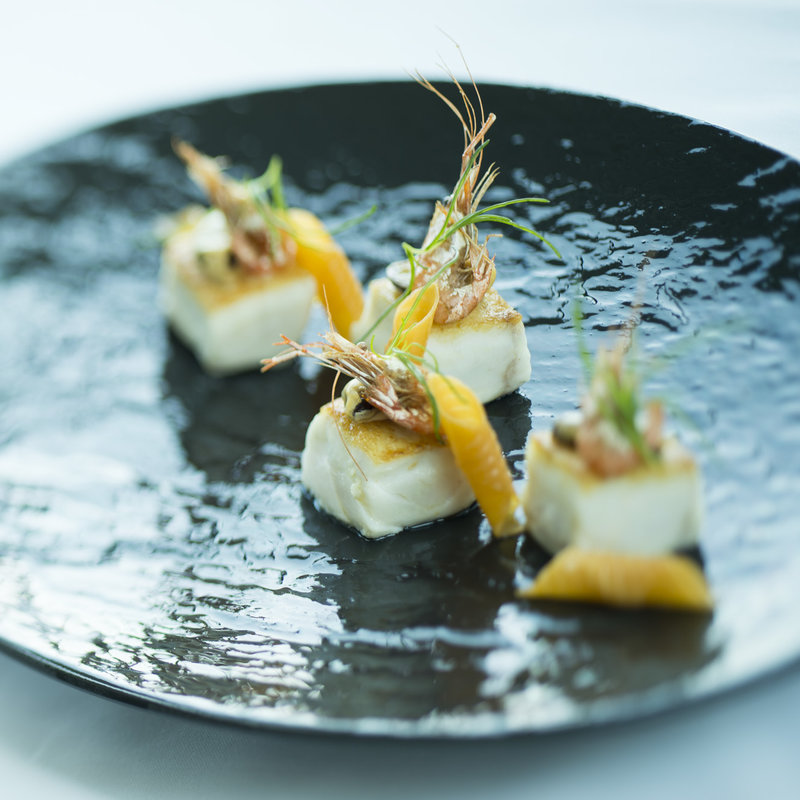 芝エビとマスカルポーネチーズ(チャイナブルー)