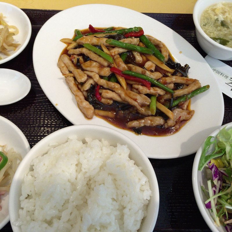 豚肉の甘辛酢炒め(翠海)