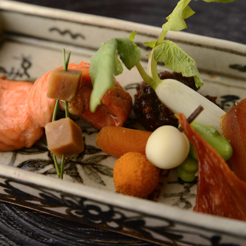 サーモングリル　カラスミ(懐石 一文字 （かいせき いちもんじ）)