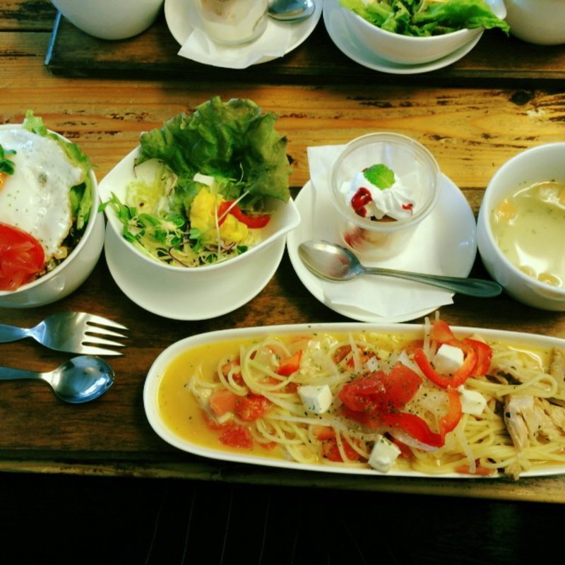 ガパオライス、パスタ(ランチボックス)