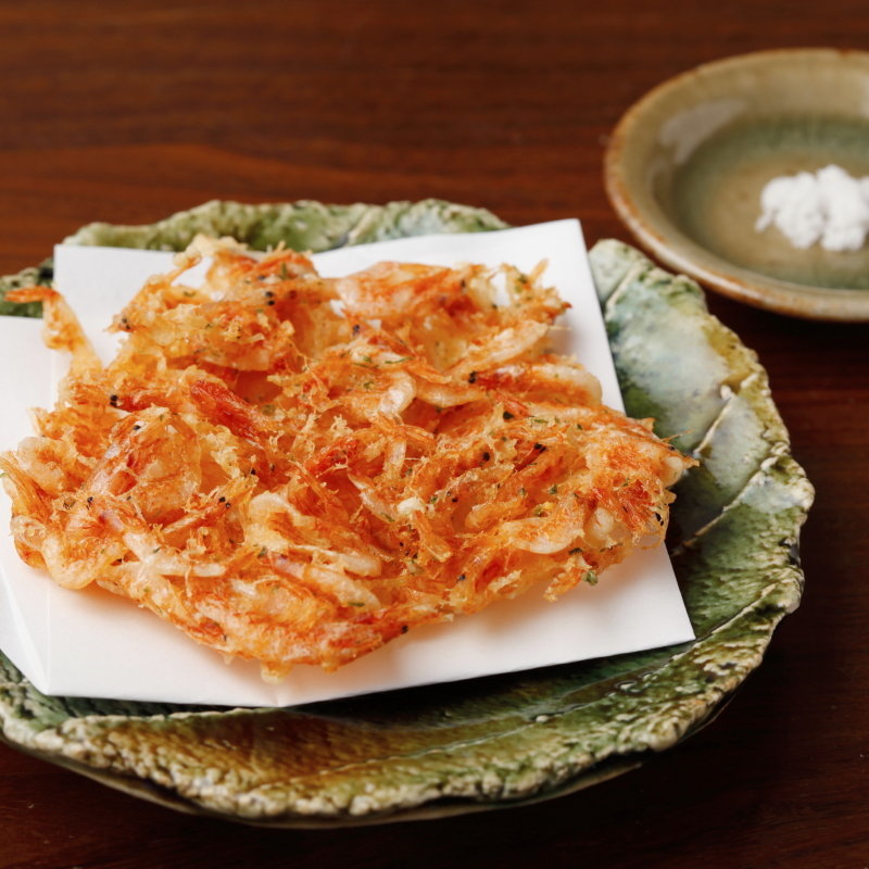 サクラエビのかき揚げ(銀座 流石 琳)