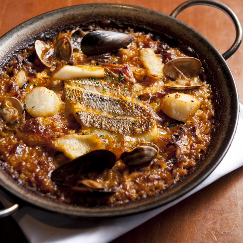 鮮魚とアサリのパエリア(ラス ボカス （Las Bocas）)