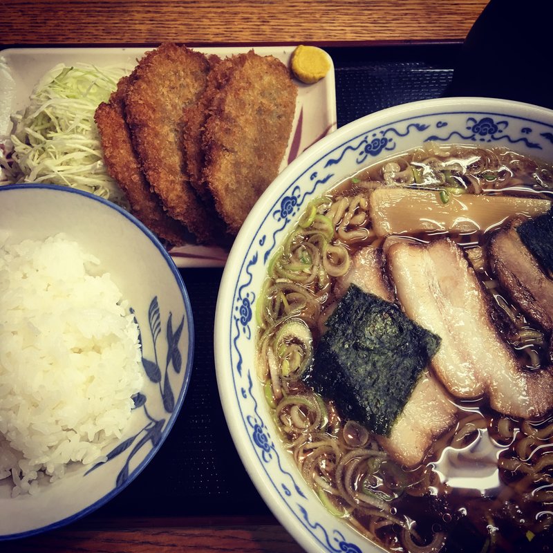 らーめんうすかつセット(喜多方らーめん 桑野店 )