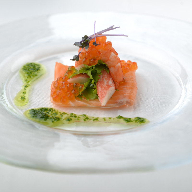 サーモン　イクラ　カニのカルパッチョ(レストラン Ｊｙｏａｎ （ジョアン）)
