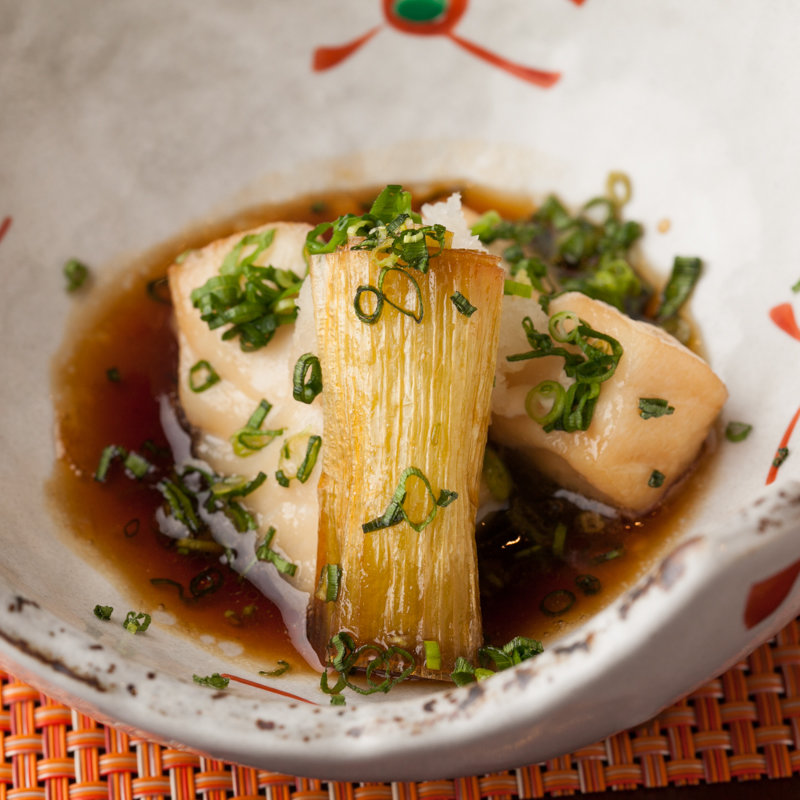 貝柱と茄子の煮付け(銀座 鮨 吉扇)