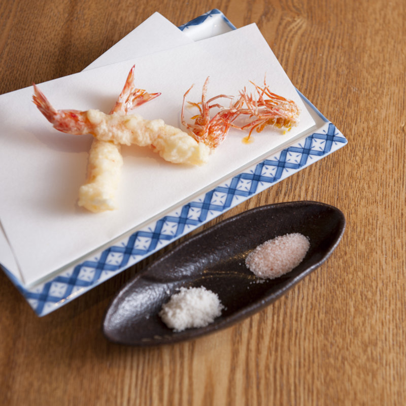 才巻海老の天麩羅(焼酎場近どう)