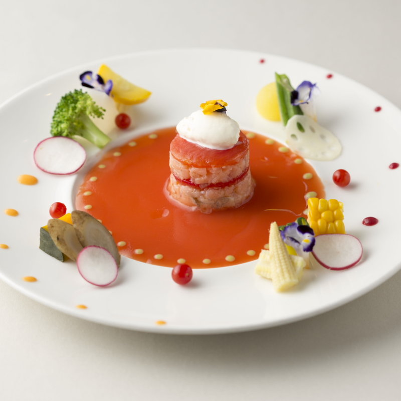 サーモンとマグロのタルタル(ヤサイフレンチ ビーピー （yasai french B．P）)