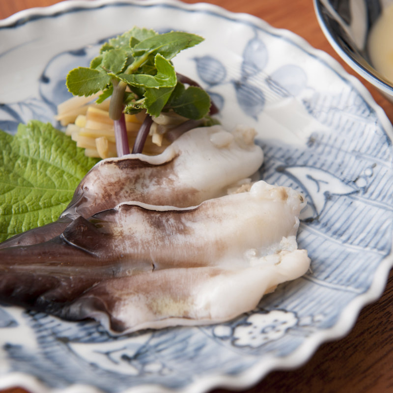 ホッキ貝のお造り(麻布淺井)