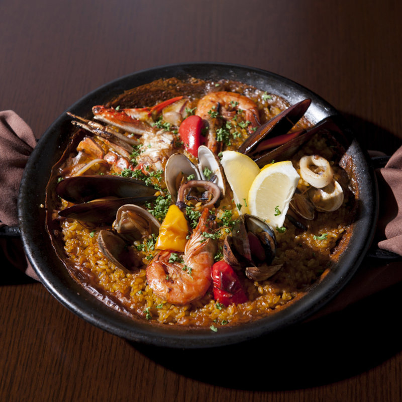 魚介のパエリア(魚介専門スペイン料理 マリスケリア ソル)