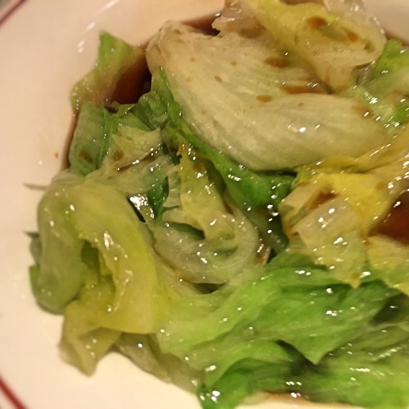 湯引きレタス紅焼ソース(楽記)