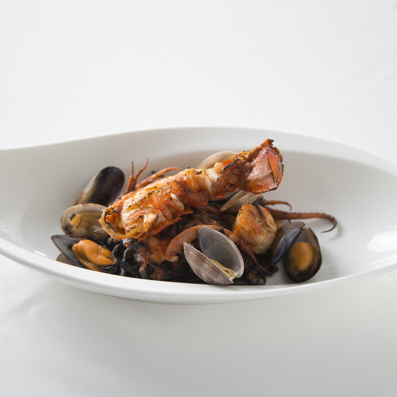 ムール貝と海老のグリル(ローザロッチェITALiAN 心斎橋)