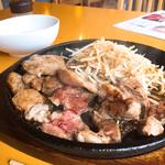 ジンギスカン定食(mix_ロース、せせり、タン)(ひつじもん )
